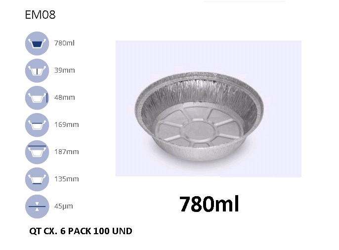 FORMA ALUM. RED C/TAMP C/100 UNID