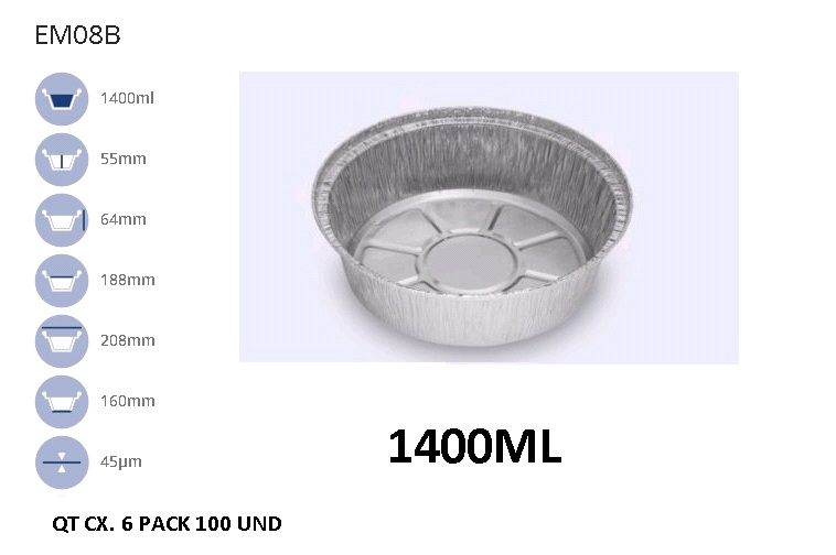 FORMA ALUM. RED C/TAMPA C/100 UNID
