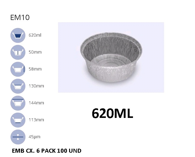 FORMA ALUM. RED C/TAMP C/100 UNID