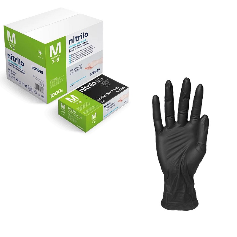 LUVAS NITRILO S/ PO BLACK 3.5g CX.100 T/XL