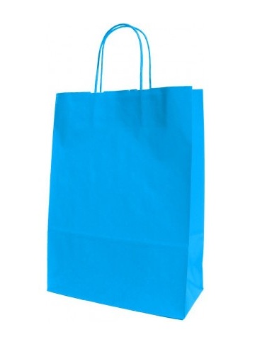 Atado c/25 Sacos Papel 18X8X24 azul