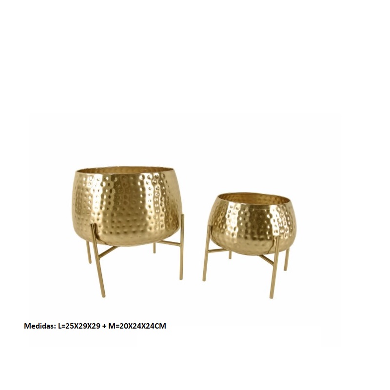 CONJ. 2 SUPORTES METAL C/VASO