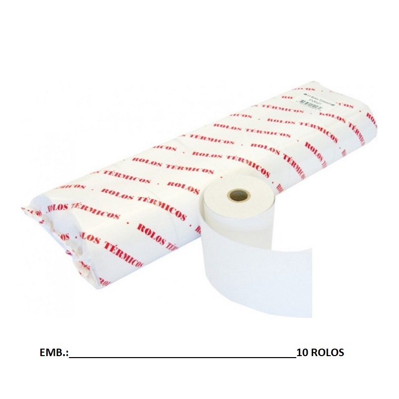 ROLO PAPEL TERMICO 80X80X11 58gr S/BPA PACK10