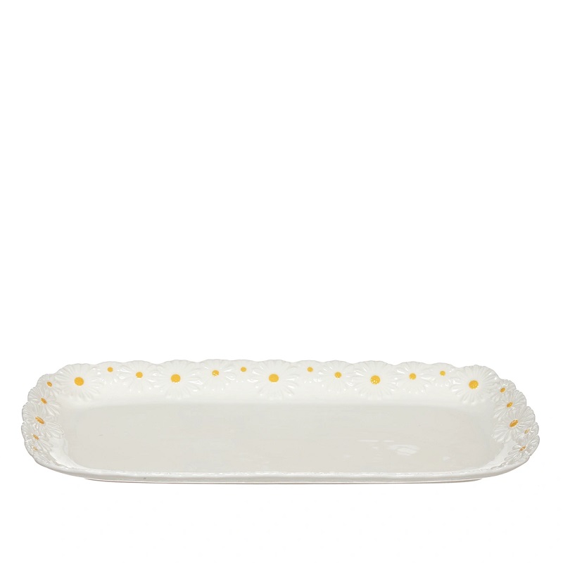 PORCELANA- TABULEIRO 35cm MARGARIDAS