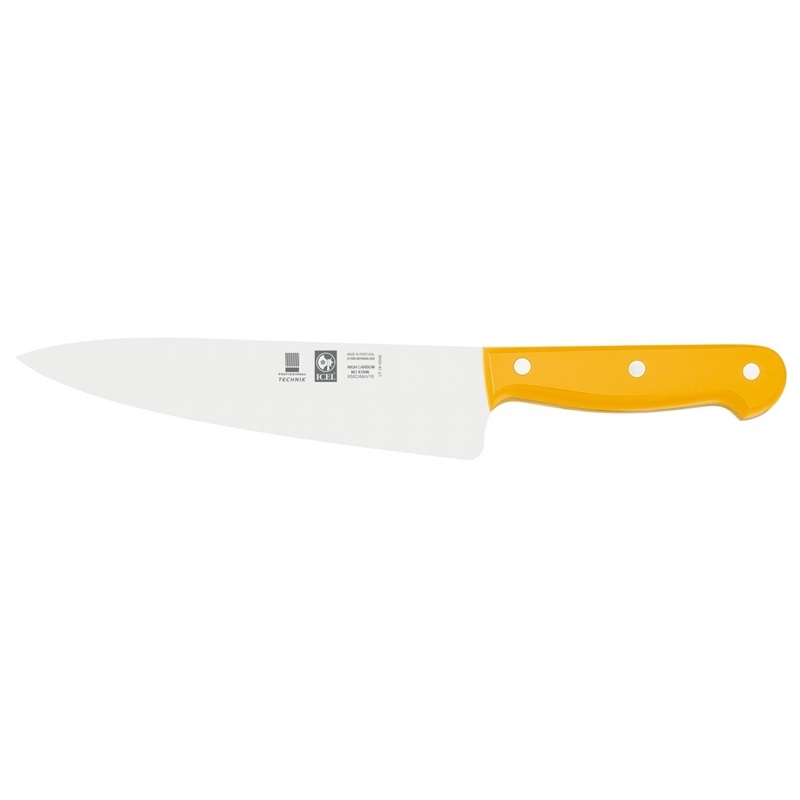 ICEL- FACA COZINHEIRO INOX 20CM C/CABO AMARELO